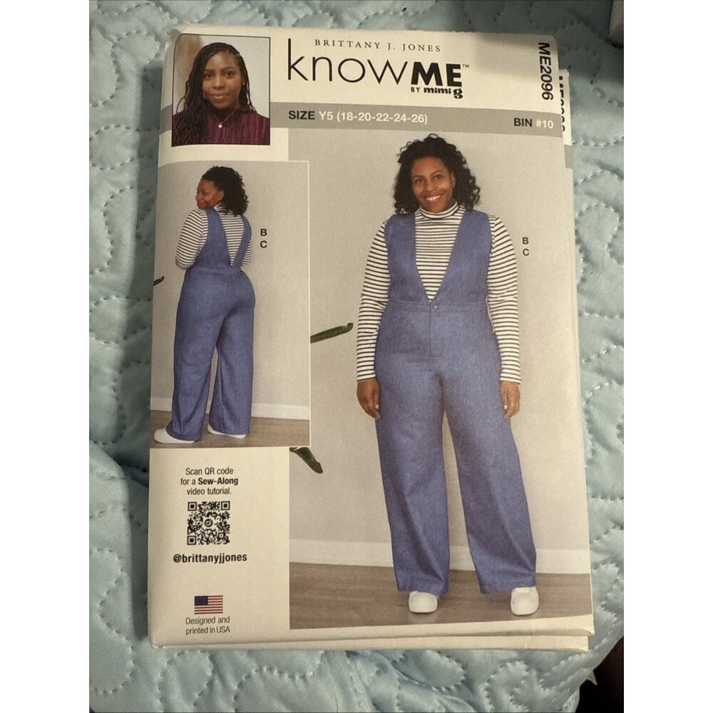 Know Me Easy Tops & Straight-Leg Jumpsuit Misses' 18-26 Pattern # 2096 Uncut